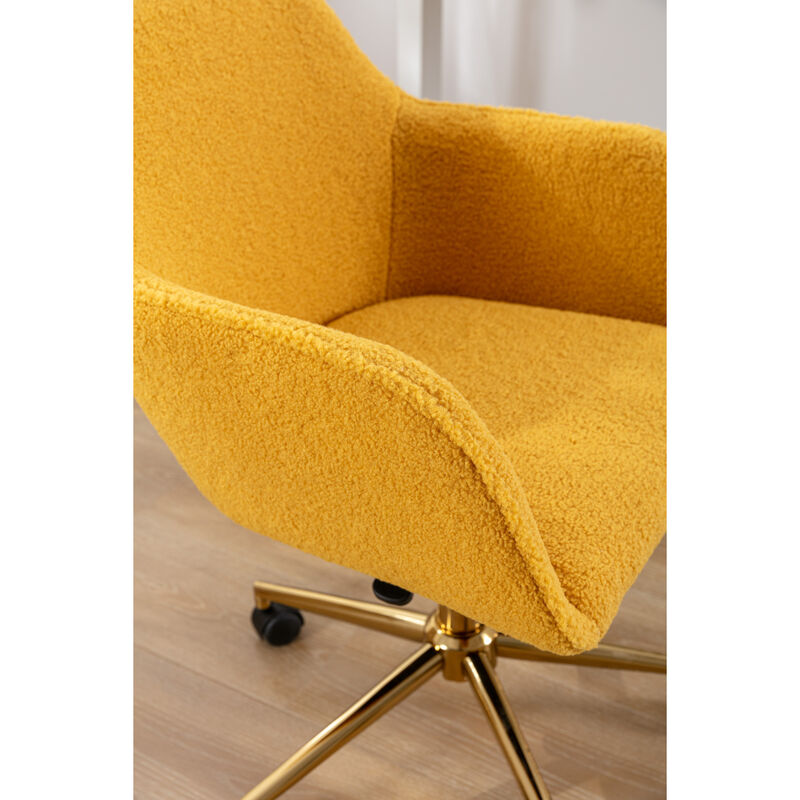 Modern Teddy Fabric Material Adjustable Height 360 Revolving Home Office Chair