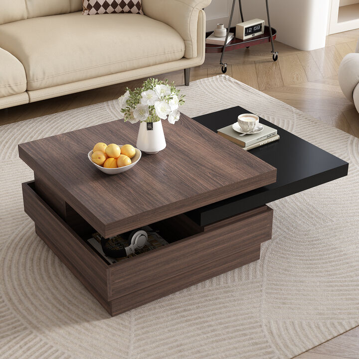 Merax Rotatable Top Square Coffee Table