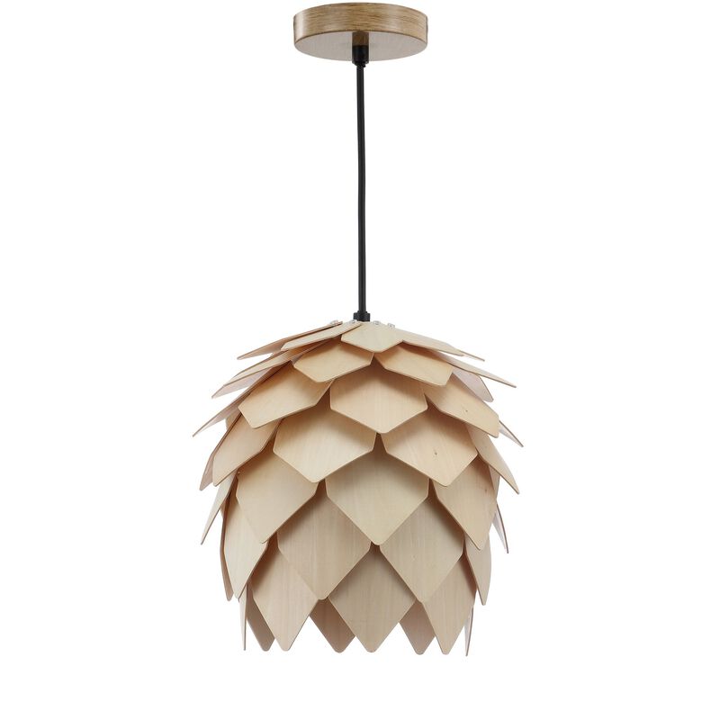 Simon Pinecone Wood LED Pendant
