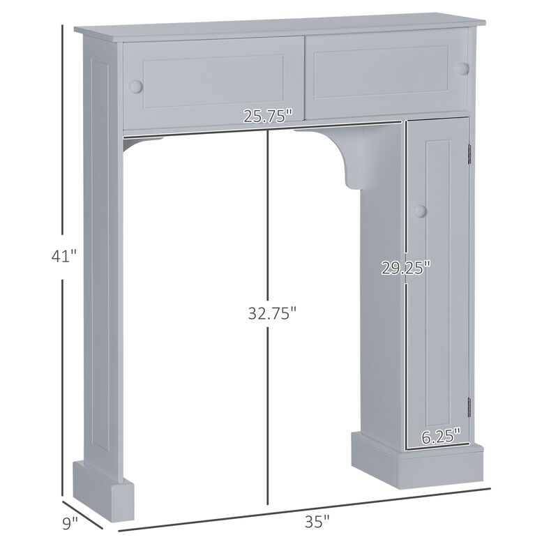 Bathroom Over-The-Toilet Storage Cabinet Shelf Freestanding Spacesaver