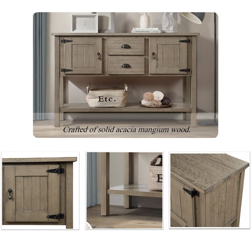 Rustic Retro Sideboard Console Table with Storage