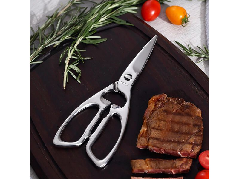 LIVINGO Heavy Duty Kitchen Scissors - Multi-function Dishwasher Safe Stainless Steel