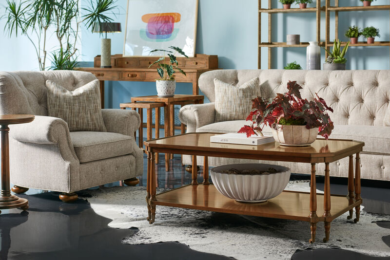 Country Walnut Etagere