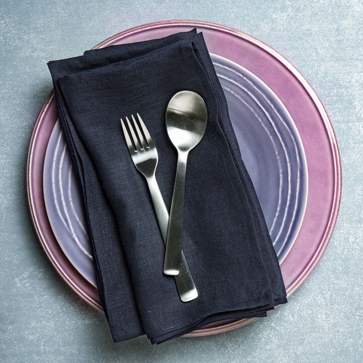 Solino Home 100% Pure Linen Dinner Napkins 20 x 20 Inch Set of 4 | Fete