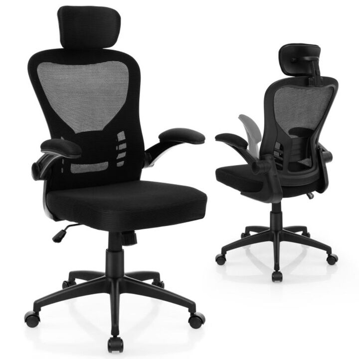 Hivvago Ergonomic Mesh Office Chair with Adjustable Height for Home Office-Black