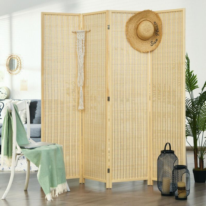 Hivvago 6 ft 4 Panel Portable Folding Room Divider Screen