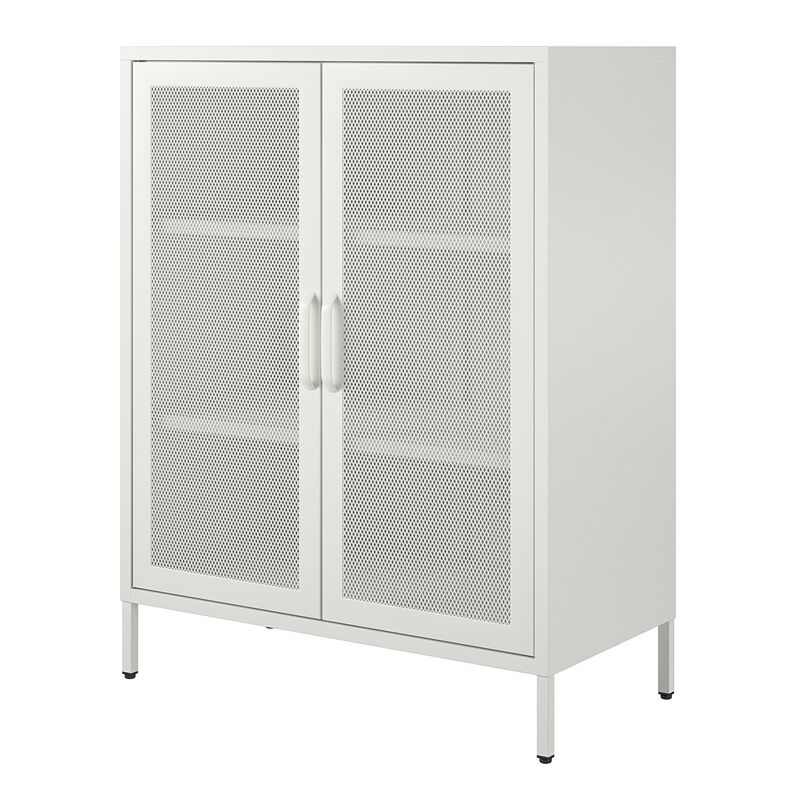 Shadwick 2 Door Storage Cabinet-Mesh Metal Locker