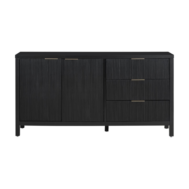 Merax Wave-Pattern Sideboard Storage Cabinet