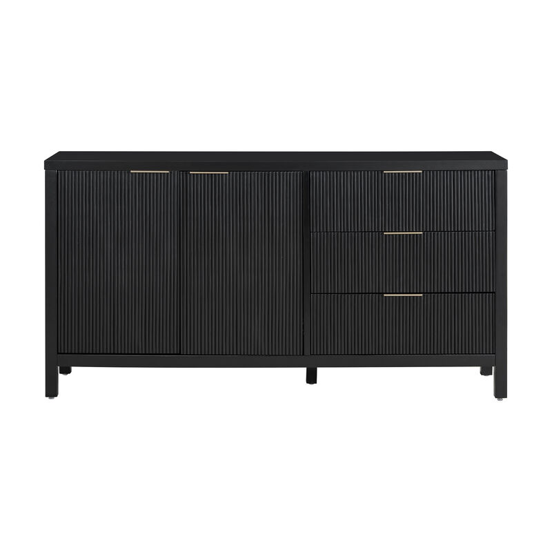 Merax Wave-Pattern Sideboard Storage Cabinet