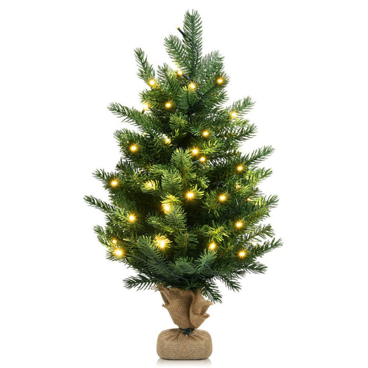 Christmas Tree with LED Lights Festive Pre-Lit Holiday Decoration for Home