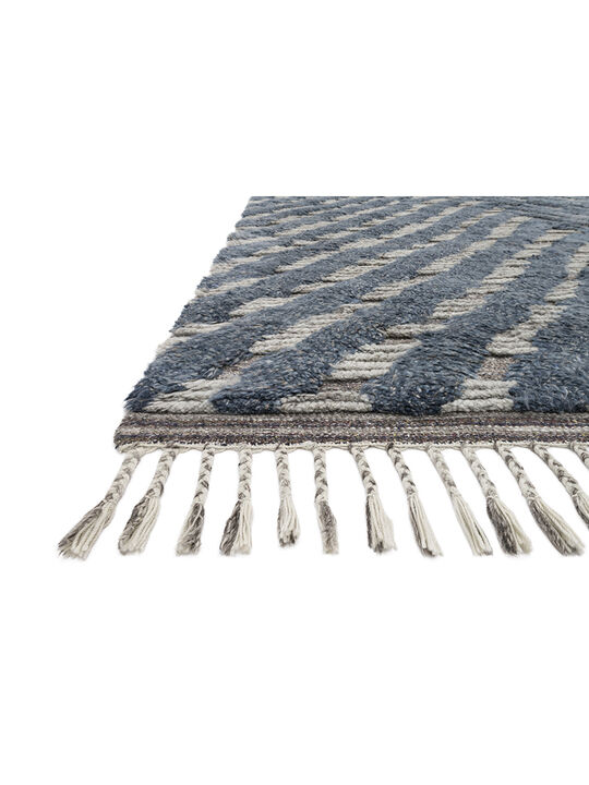 Khalid KF06 Blue/Pewter 18" x 18" Sample Rug