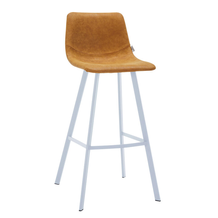 Elland - Bar stool -Light Grey- White Base