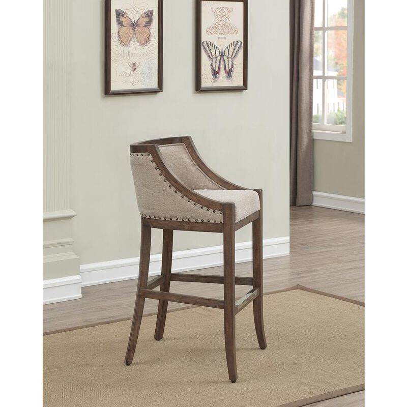 Michelle 26" Bar Stool - Warm Brown