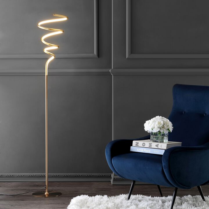 Scribble Modern Dimmable Metal Integrated LED Floor Lamp