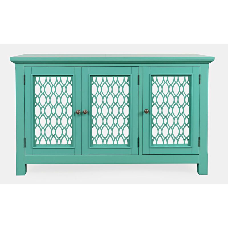 Jofran Isabella 54 Luxury Mirrored Accent Storage Cabinet