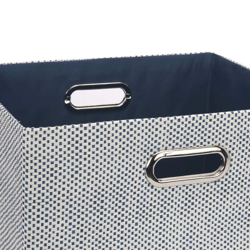 Lambs & Ivy Blue Foldable/Collapsible Storage Bin/Basket Organizer with Handles