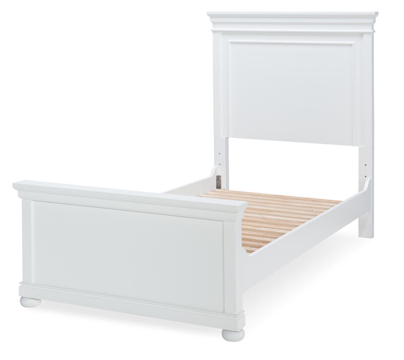 Canterbury Twin Panel Bed in White