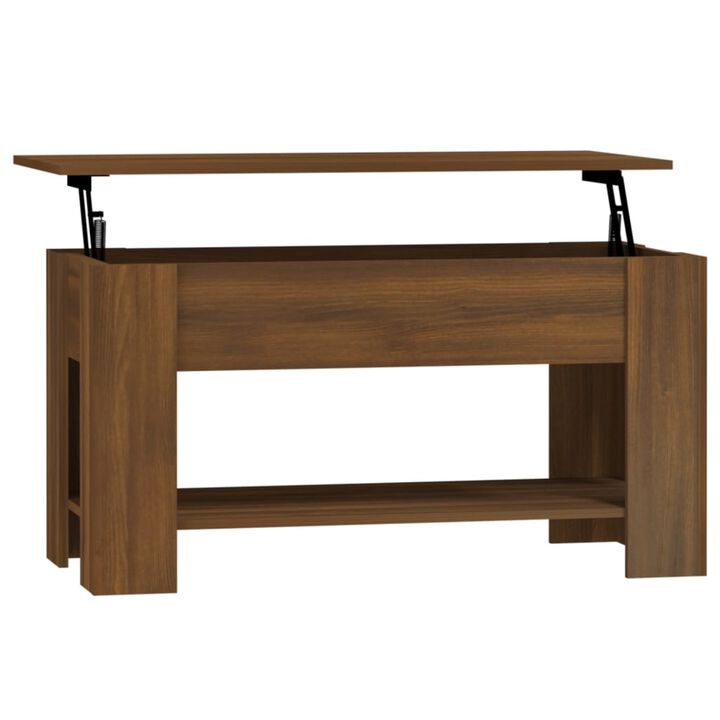 vidaXL Coffee Table Brown Oak 39.8"x19.3"x20.5" Engineered Wood