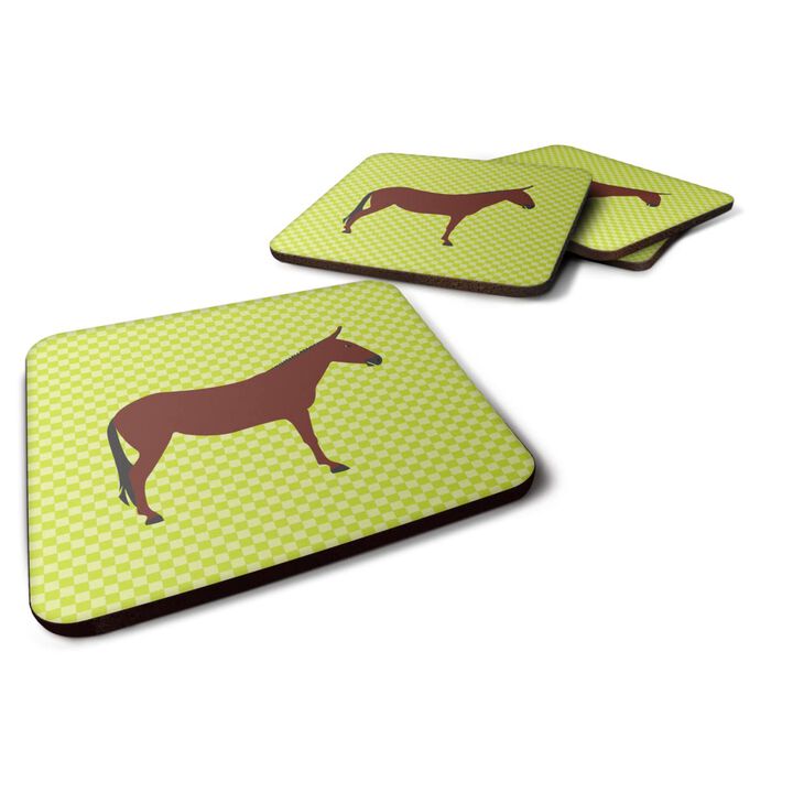 Caroline's Treasures Hinny Horse Donkey Green Decorative coasters, 3.5, Multicolor