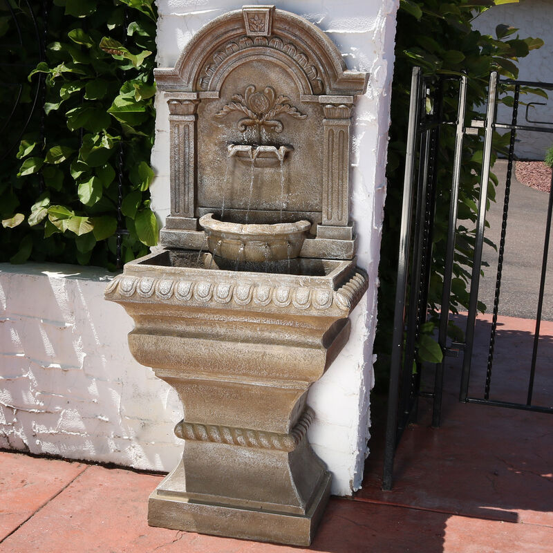 Sunnydaze Ornate Lavello Standing Outdoor Waterfall Fountain - 51 in