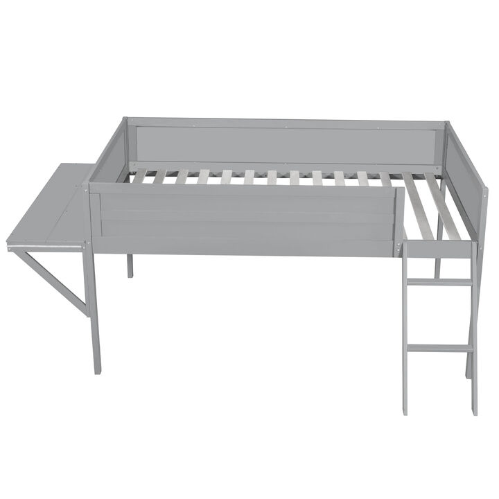Merax Gaming Loft Bed with Desk and LED