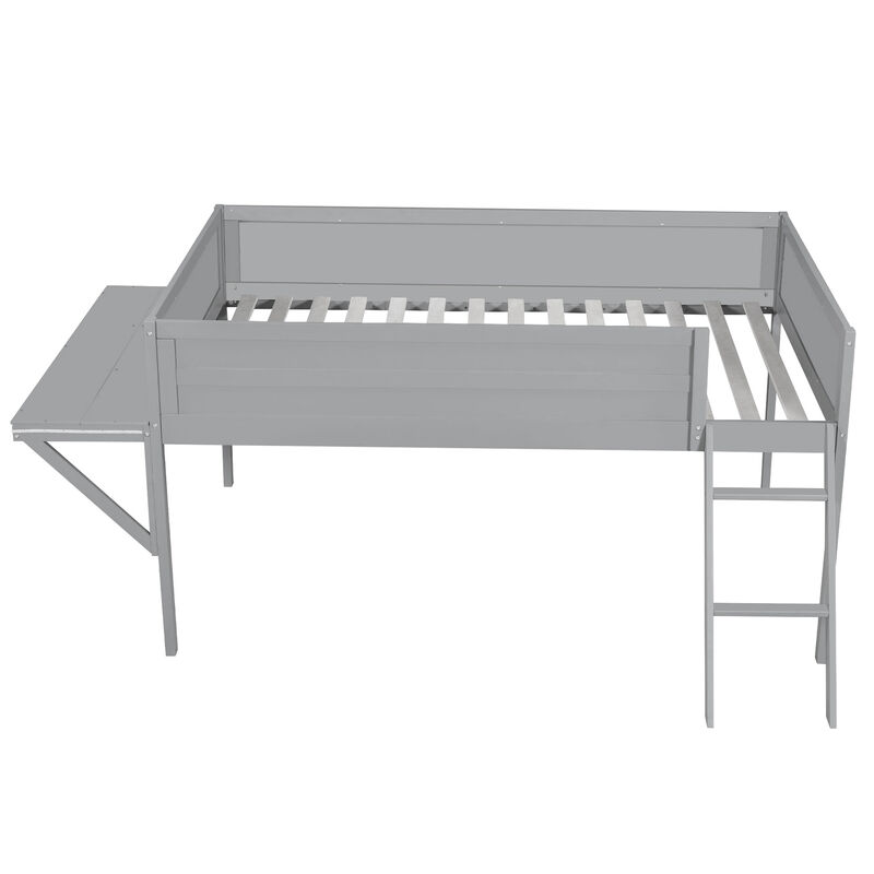 Merax Gaming Loft Bed with Desk and LED