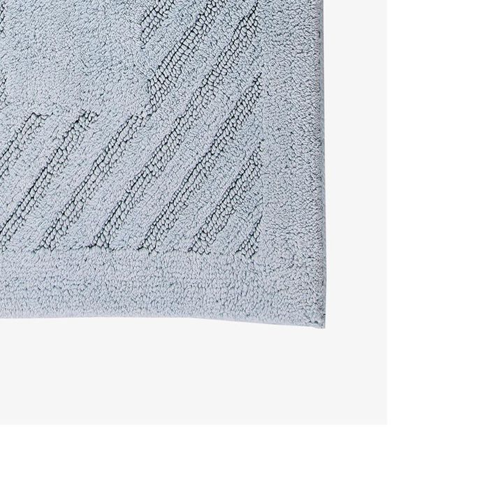 Knightsbridge Diagonal Racetrack 100% Cotton Reversible Bath Rug 24 X 40 Light Blue