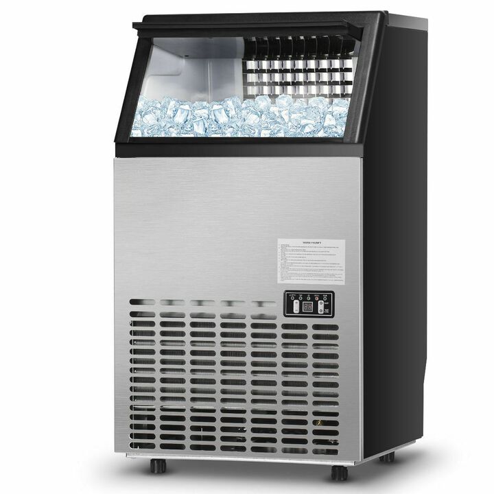 Portable Built-In Stainless Steel Commercial Ice Maker for Home or Office Use