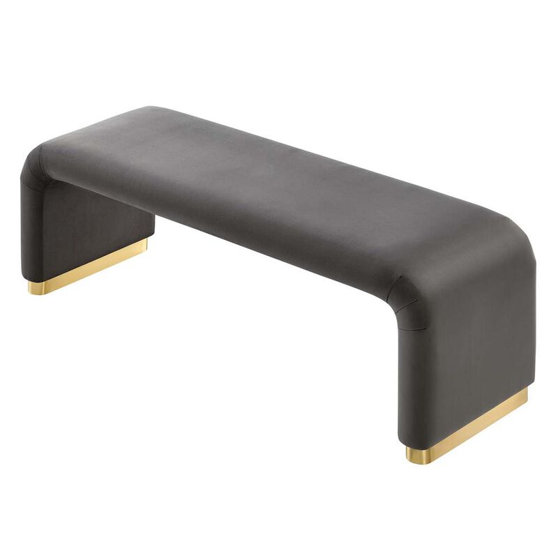 Modway Koda Performance Velvet Waterfall Long Bench