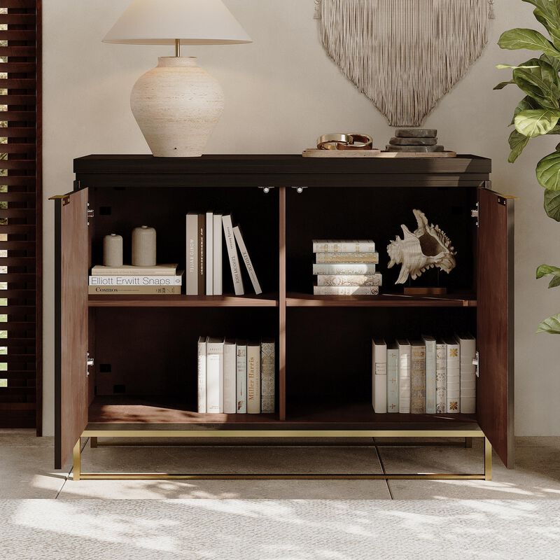 2-door Storage Cabinet,Antique brown