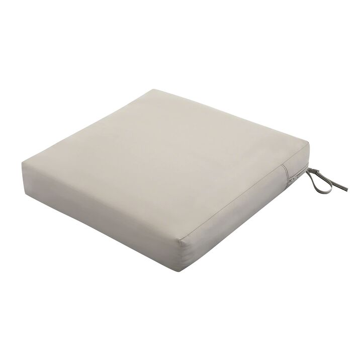 Classic Accessories Ravenna Seat Cushion, 25"W x 25"D x 5"Thick, Mushroom
