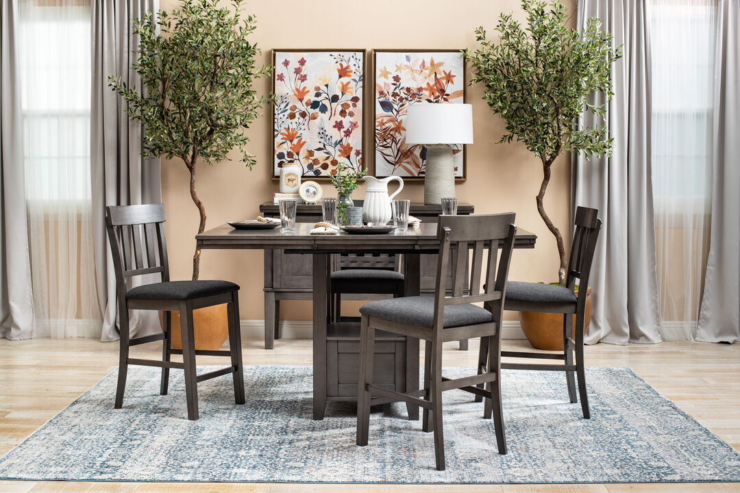 Gray counter height set