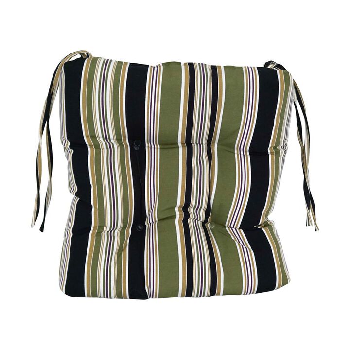 Blazing Needles 16-inch Spun Polyester Patterned Outdoor Square Tufted Chair Cushions (Set of 2) 916X16SQ-T-2CH-REO-13