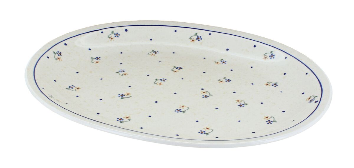 Blue Rose Polish Pottery Nature Large Serving  Platter