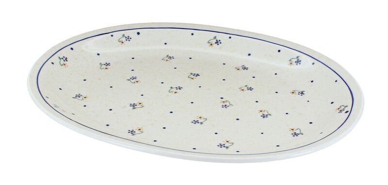 Blue Rose Polish Pottery Nature Large Serving  Platter