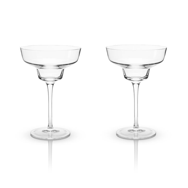 Raye Angled Crystal Margarita Glasses Set of 2