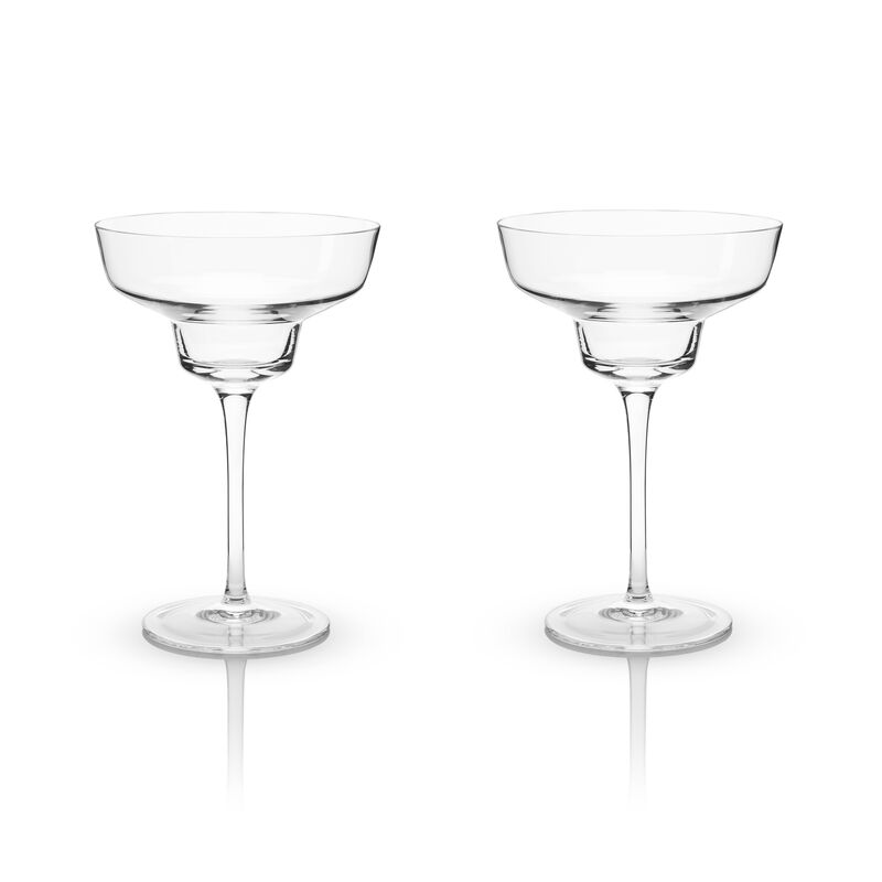 Raye Angled Crystal Margarita Glasses Set of 2
