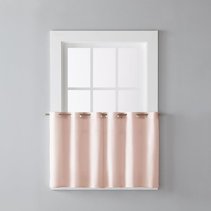 Saturday Knight Ltd Trio 3D Woven Triangle Window Tier - 2 Piece - 56x24", Blush