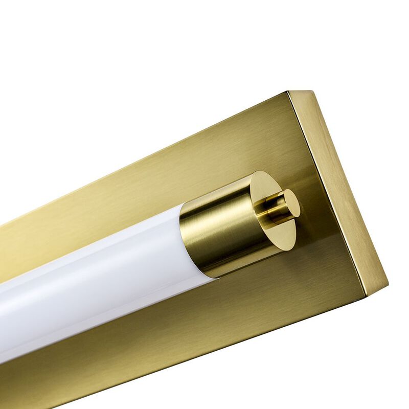 VONN Lighting Integrated LED ADA Compliant Bathroom Wall Lighting Fixture in Antique Brass