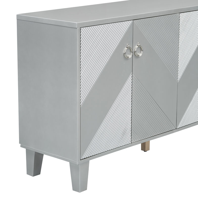 Merax Light Luxury Geometric Patterns Cabinet