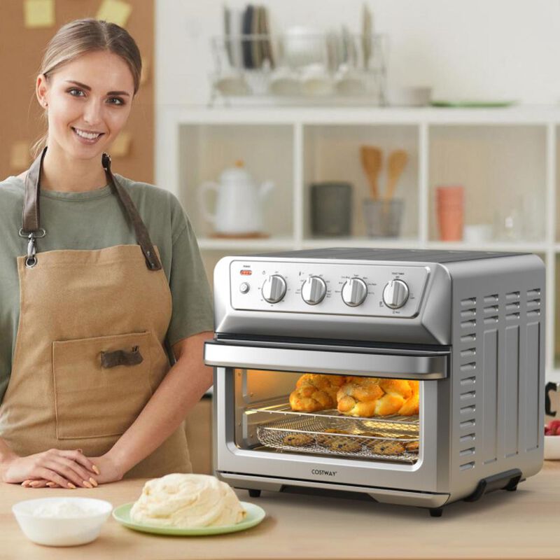 Costway 21.5 Quart 1800W Air Fryer Toaster Countertop Convection Oven with Recipe