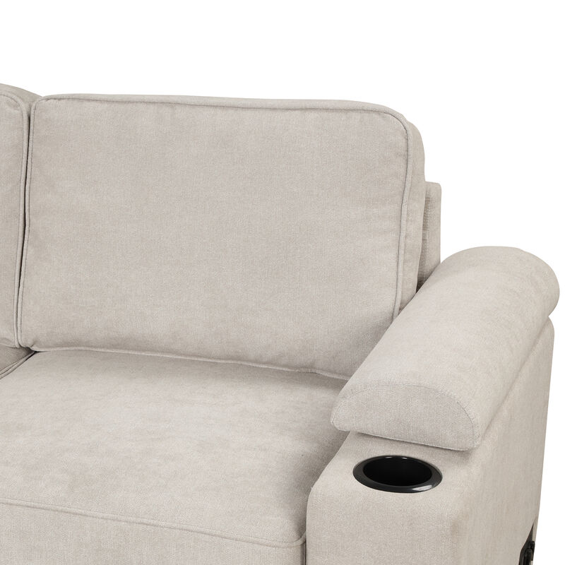 Merax 2 in 1 Pull Out Sofa Bed L Shape Couch