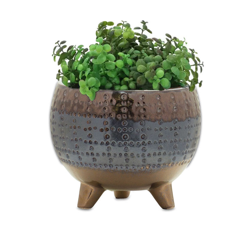 Stylish Planter with Pewter Accent for Sophisticated Indoor and Outdoor Décor
