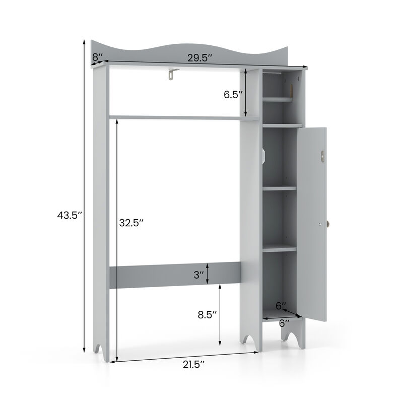 Over the Toilet Storage Cabinet with Toilet Paper Holder