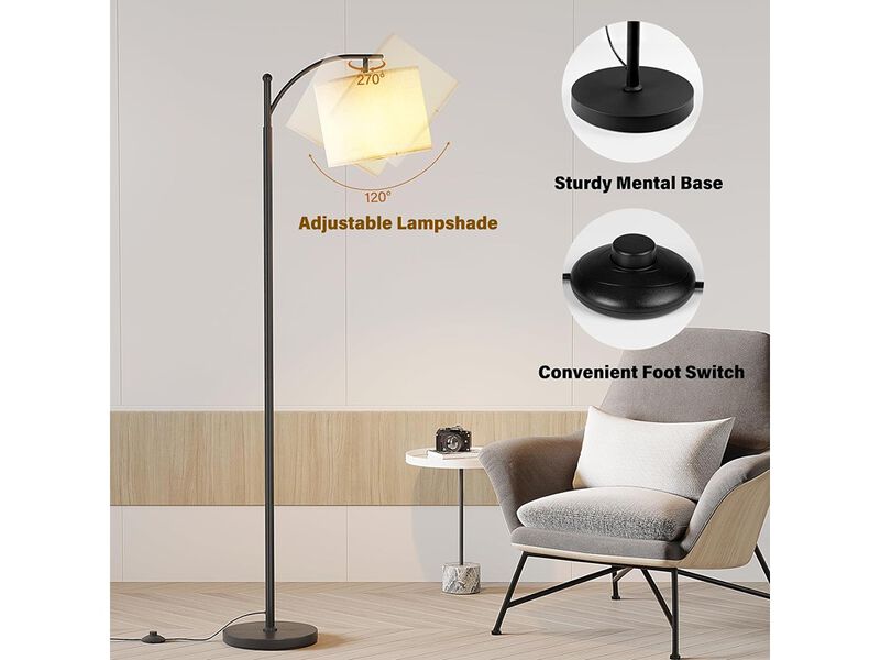 Metal Standing Lamps with Adjustable Hanging Lampshade