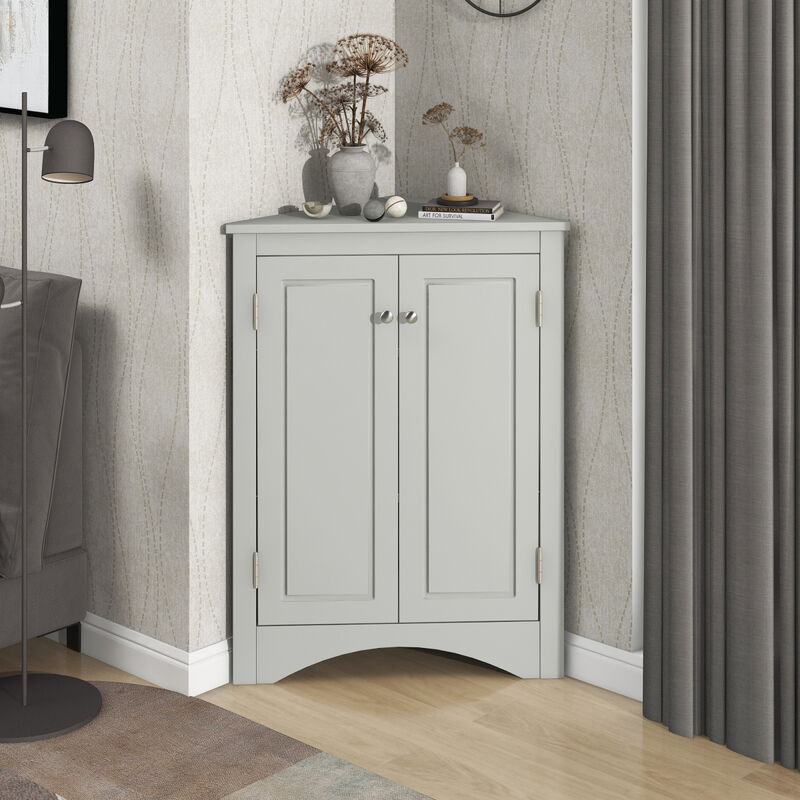 Adjustable Shelves Triangle Bathroom Storage Cabinet