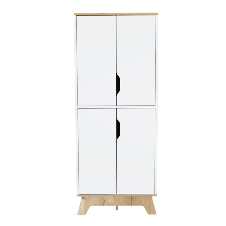 Double Kitchen Pantry Walla, Kitchen, Light Oak / White