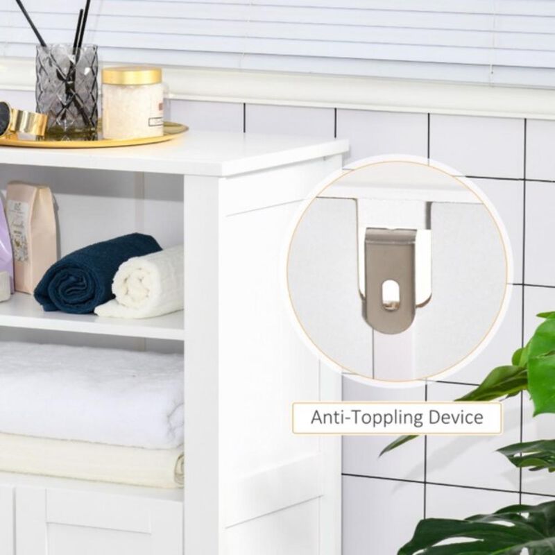 Bathroom Storage Cabinet with Shelves & Doors for Organized Bathroom Essentials