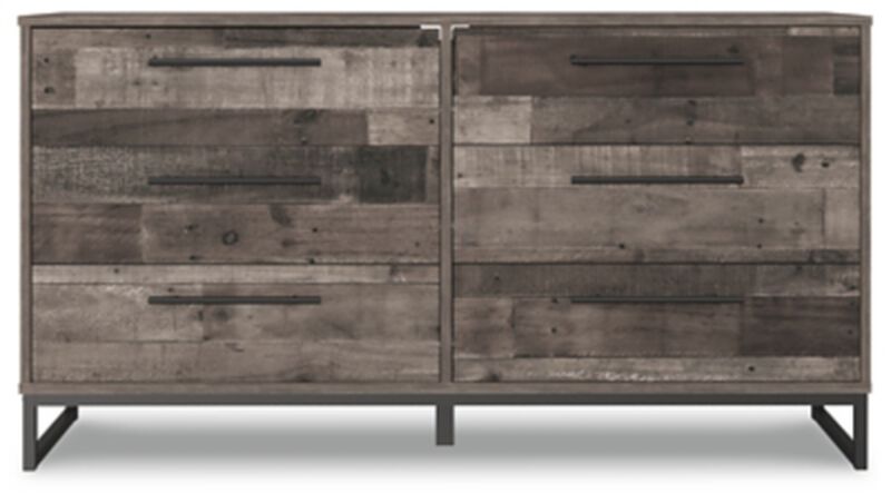 Neilsville 6 Drawer 59" Dresser in Multi Gray