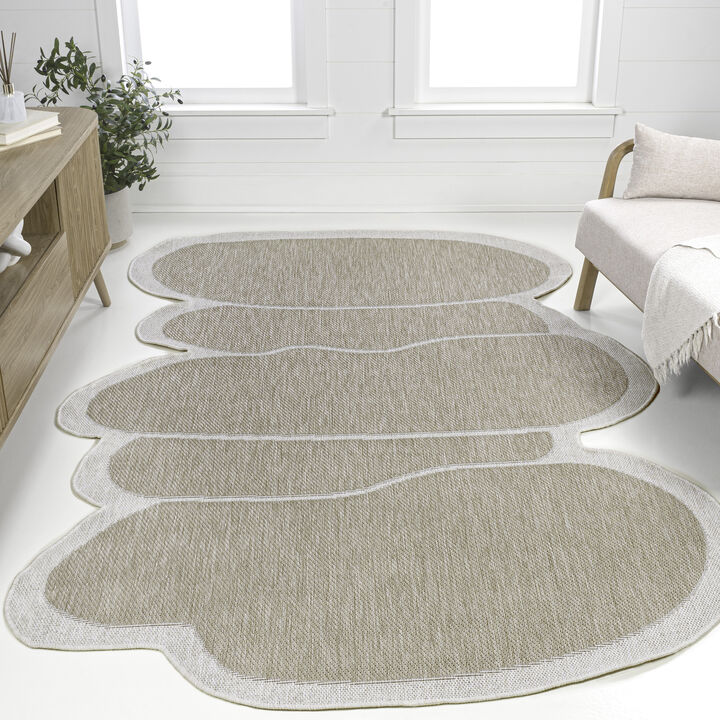 Jasper Modern Rustic Abstract Indoor/Outdoor Shaped Area Rug